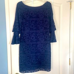 Navy blue lace dress